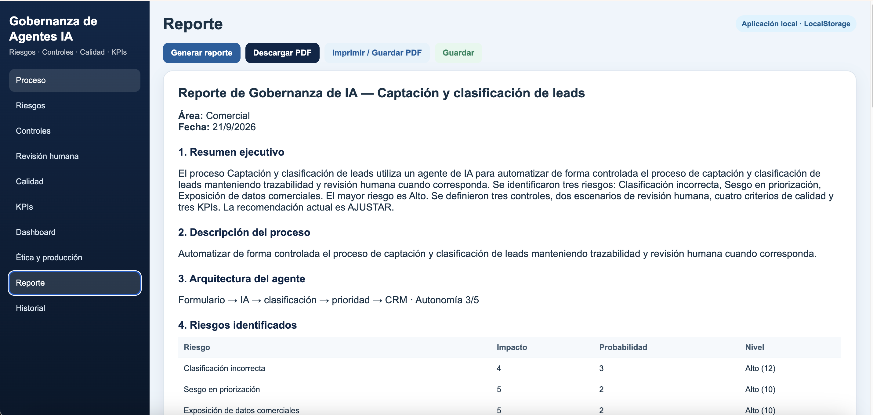 Agente de IA para Gestión de Riesgos en IA